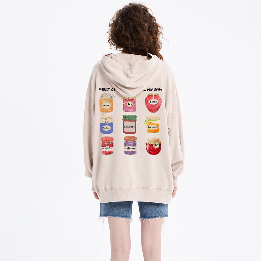 Fruit Of The Spirit Are My Jam Christian Washed Hoodie