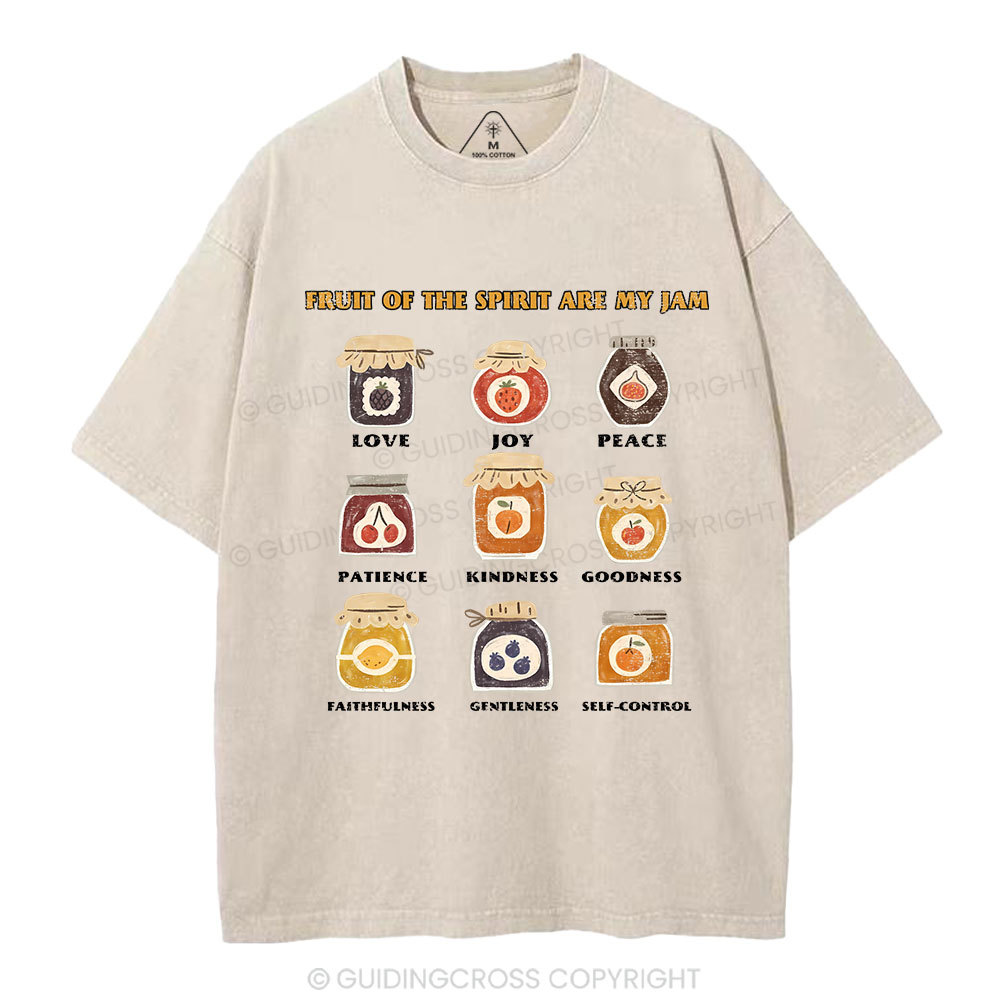 Fruit Of The Spirit Are My Jam Christian Washed T-Shirt