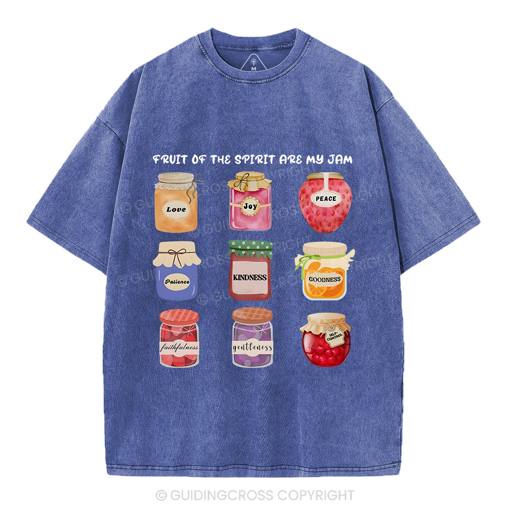 Fruit Of The Spirit Are My Jam Christian Washed T-Shirt