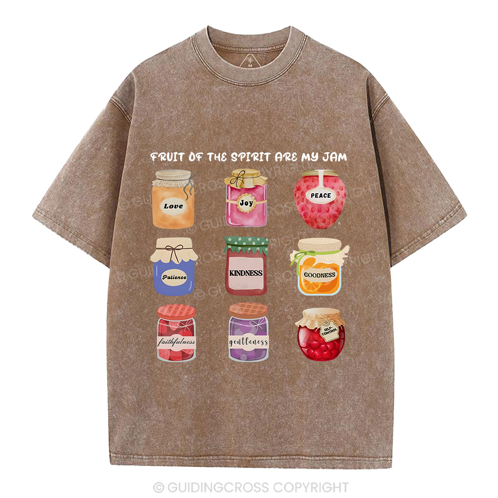 Fruit Of The Spirit Are My Jam Christian Washed T-Shirt