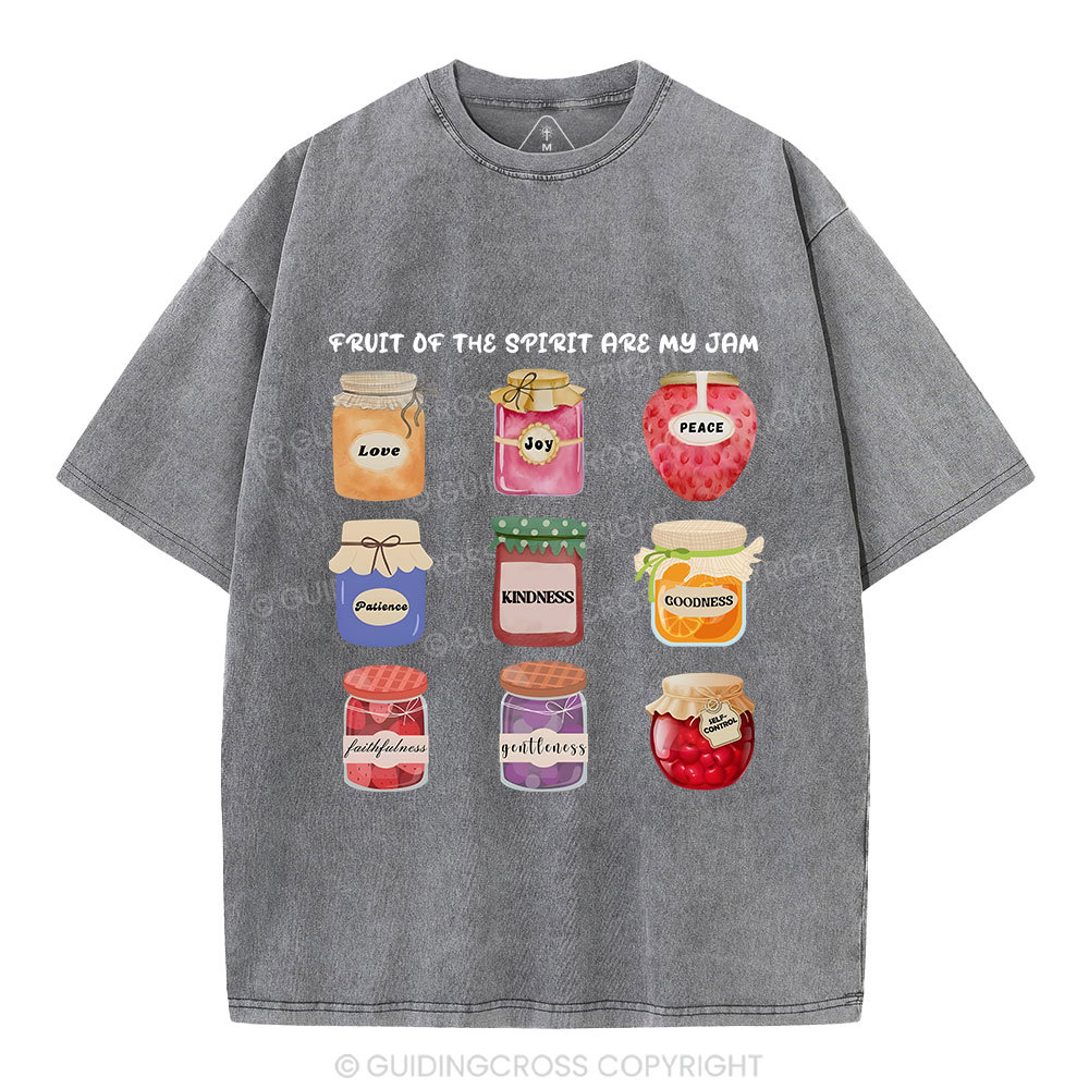 Fruit Of The Spirit Are My Jam Christian Washed T-Shirt