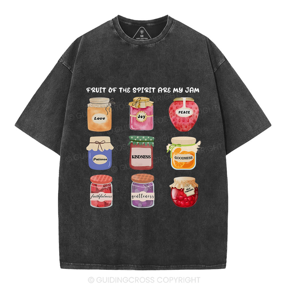 Fruit Of The Spirit Are My Jam Christian Washed T-Shirt
