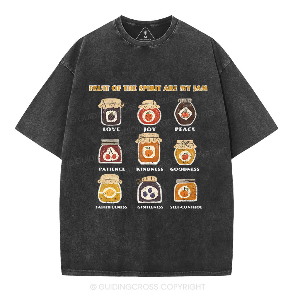 Fruit Of The Spirit Are My Jam Christian Washed T-Shirt