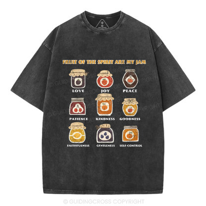 Fruit Of The Spirit Are My Jam Christian Washed T-Shirt