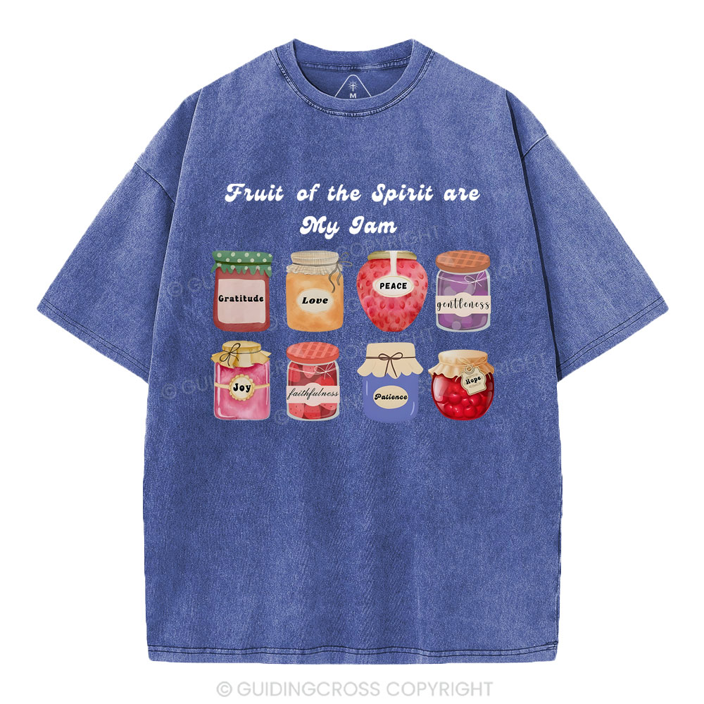 Fruit Of The Spirit Are My Jam Christian Washed T-Shirt