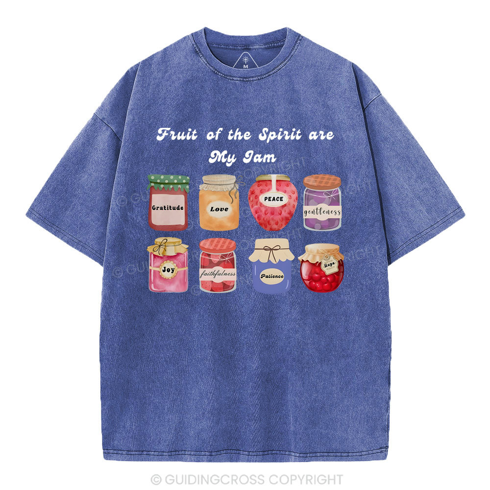 Fruit Of The Spirit Are My Jam Christian Washed T-Shirt