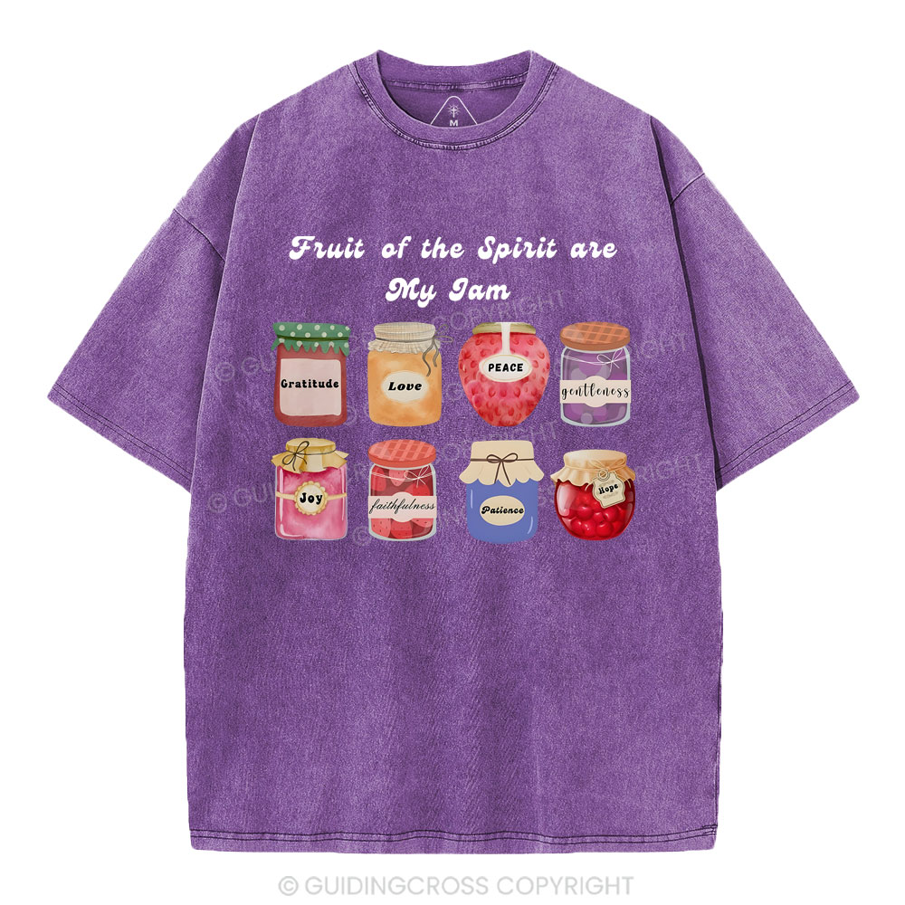 Fruit Of The Spirit Are My Jam Christian Washed T-Shirt