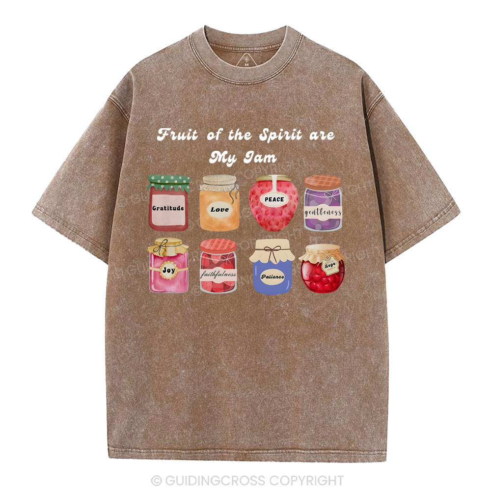 Fruit Of The Spirit Are My Jam Christian Washed T-Shirt