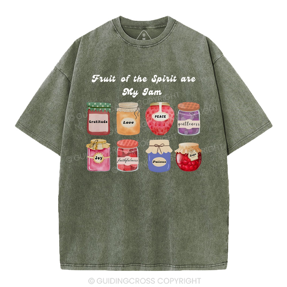 Fruit Of The Spirit Are My Jam Christian Washed T-Shirt