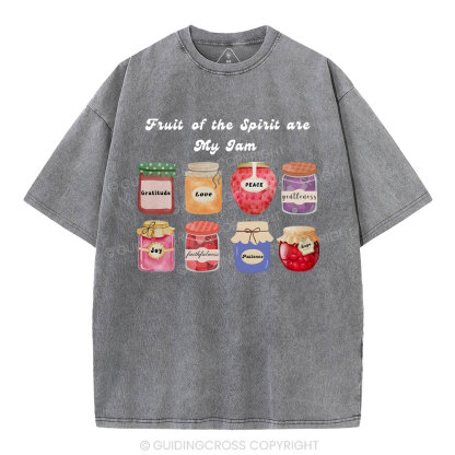 Fruit Of The Spirit Are My Jam Christian Washed T-Shirt