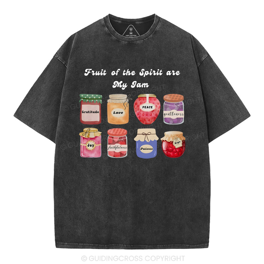 Fruit Of The Spirit Are My Jam Christian Washed T-Shirt