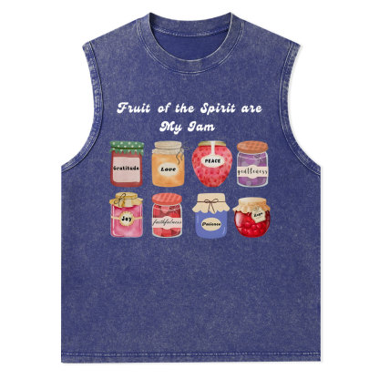 Fruit Of The Spirit Are My Jam Christian Washed Tank Top