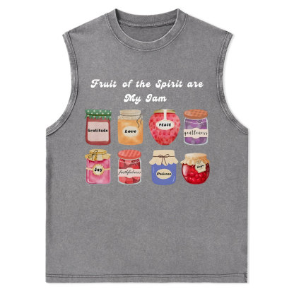 Fruit Of The Spirit Are My Jam Christian Washed Tank Top