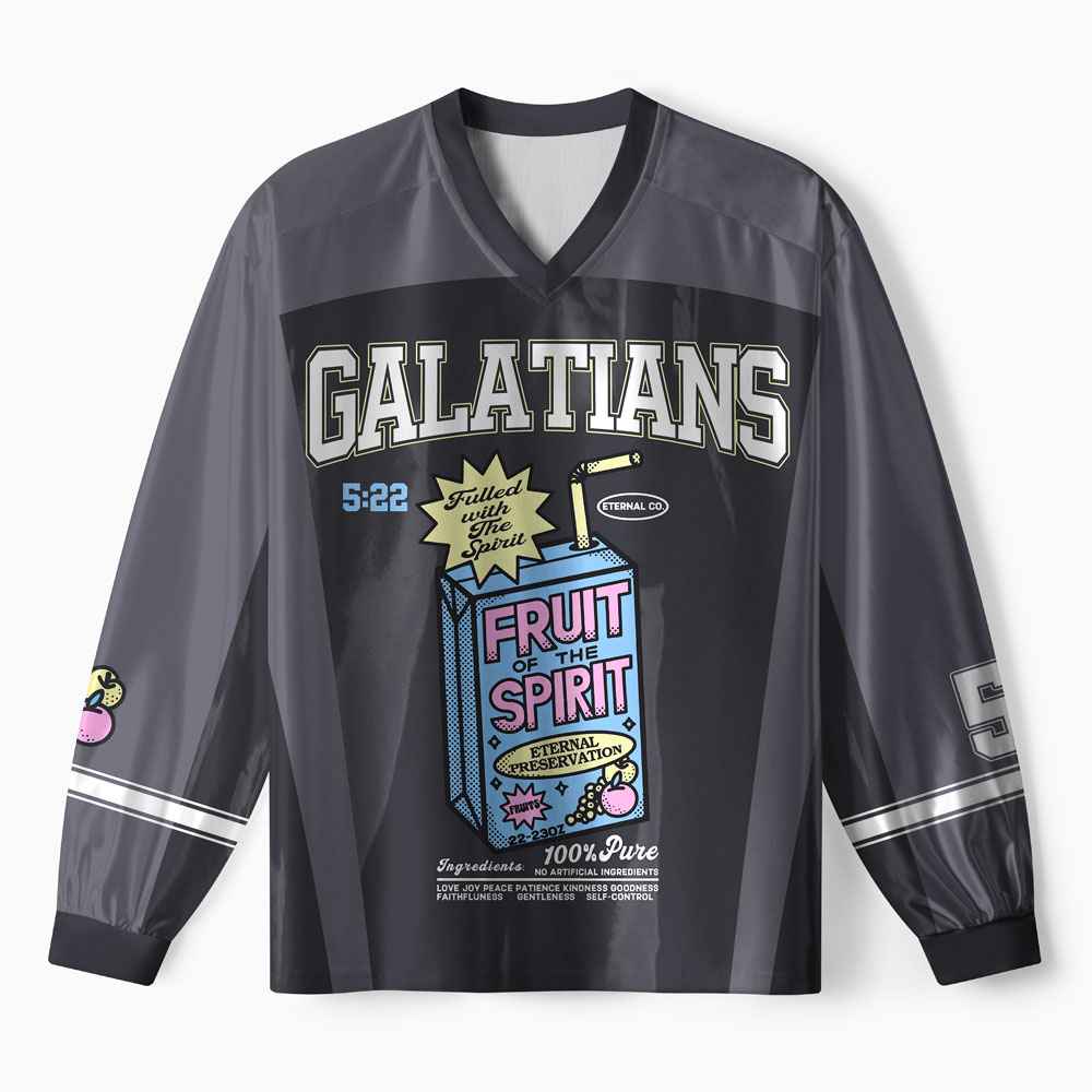 Fruit Of The Spirit Christian Black Long Sleeve Jersey