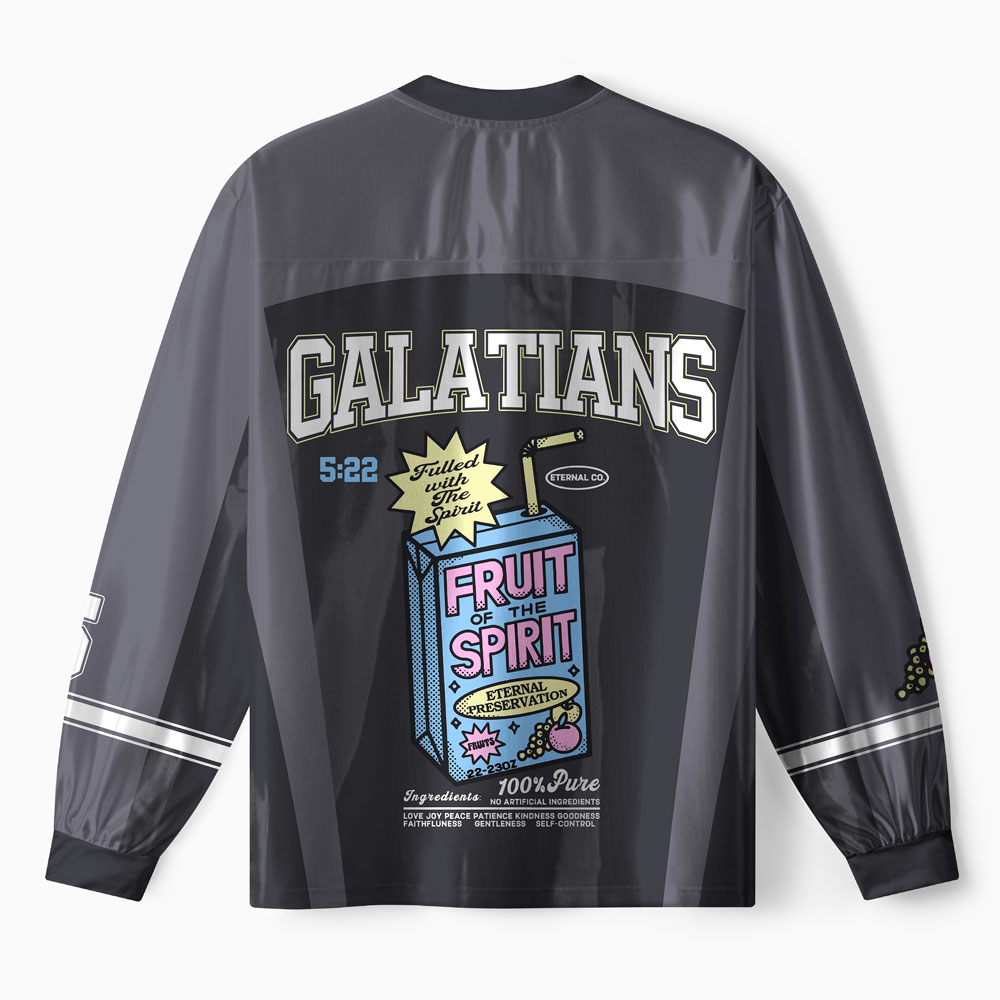 Fruit Of The Spirit Christian Black Long Sleeve Jersey