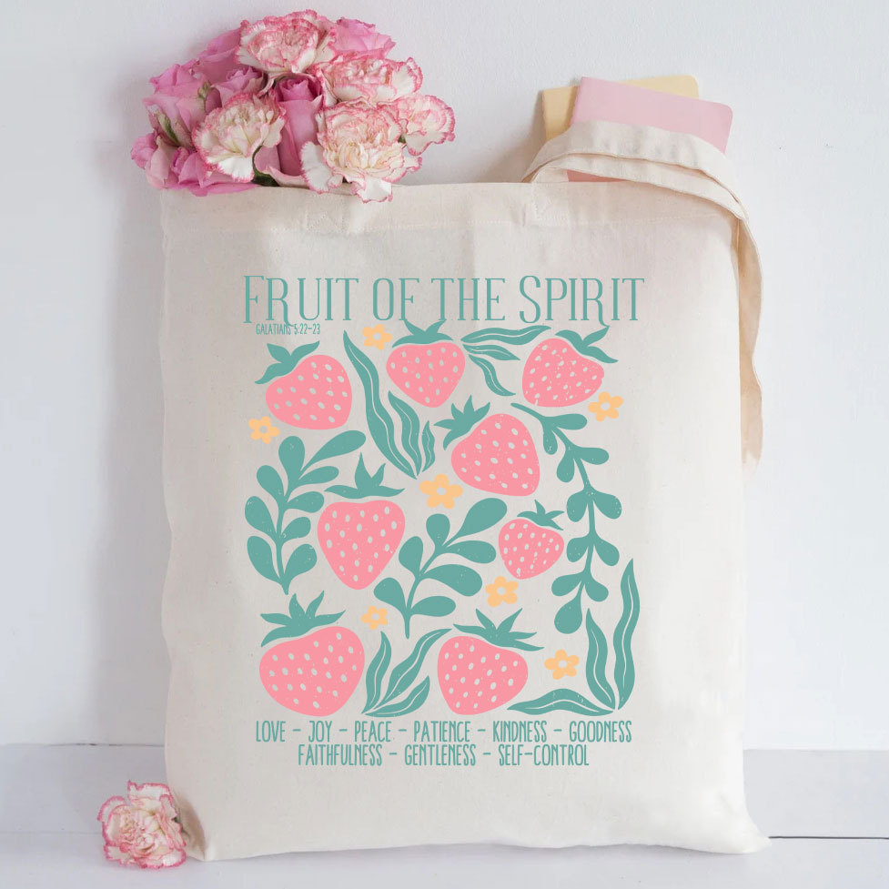Fruit Of The Spirit Christian Canvas Tote Bag