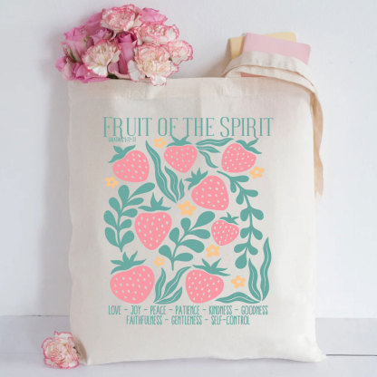 Fruit Of The Spirit Christian Canvas Tote Bag