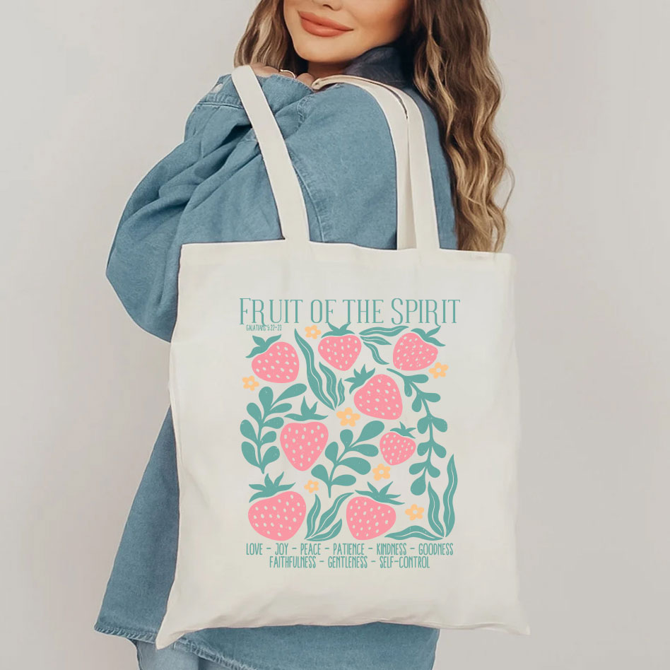 Fruit Of The Spirit Christian Canvas Tote Bag