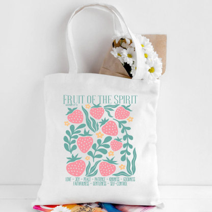 Fruit Of The Spirit Christian Canvas Tote Bag