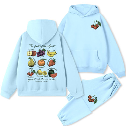 Fruit Of The Spirit Christian Fleece Hoodie Set