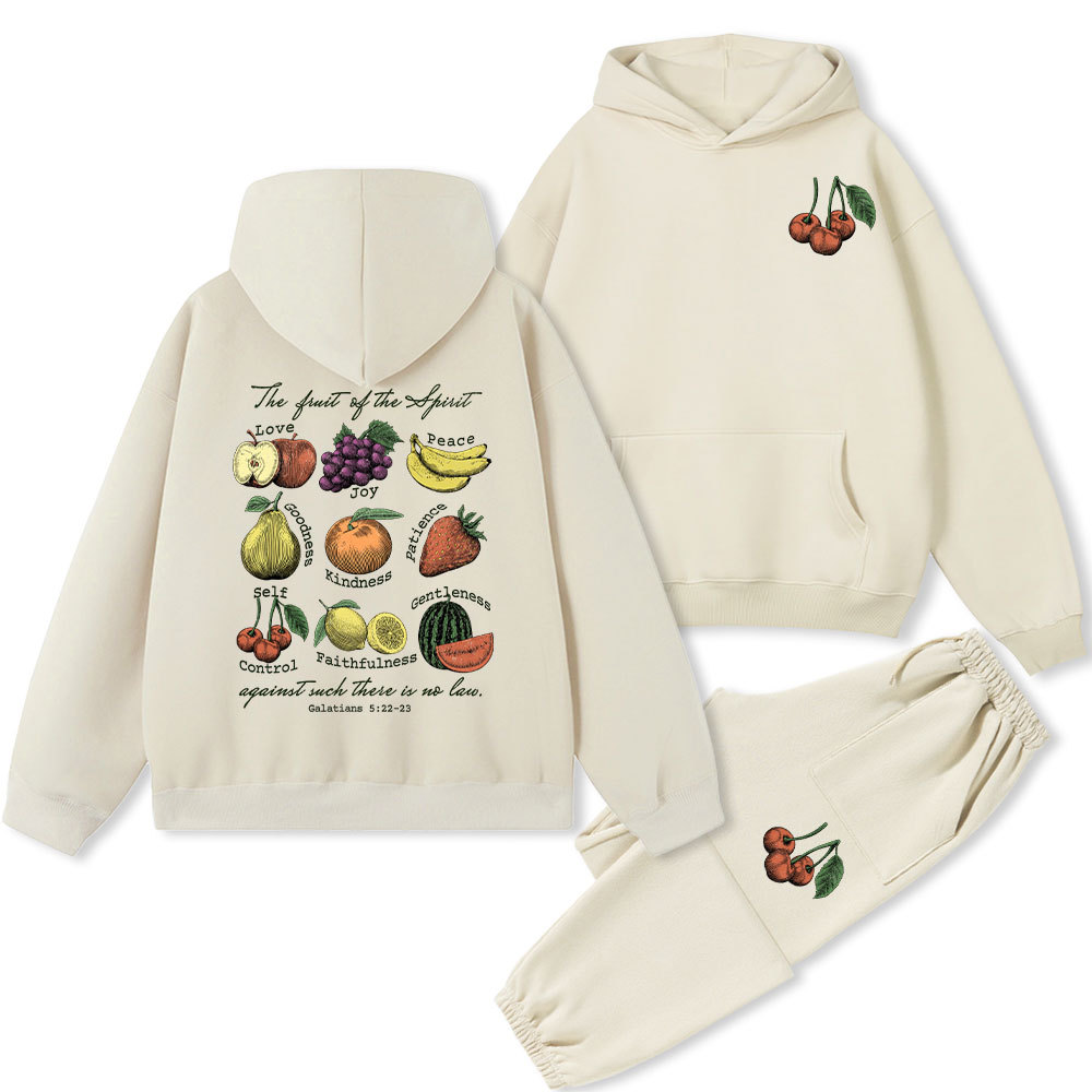 Fruit Of The Spirit Christian Fleece Hoodie Set