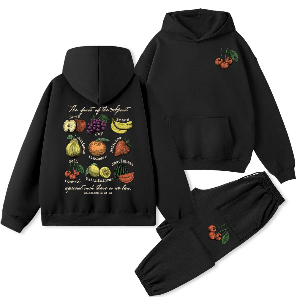 Fruit Of The Spirit Christian Fleece Hoodie Set