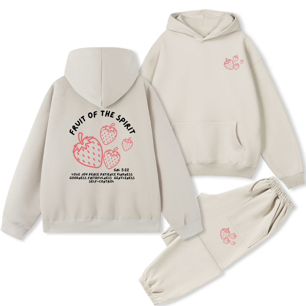 Fruit Of The Spirit Christian Fleece Hoodie Set