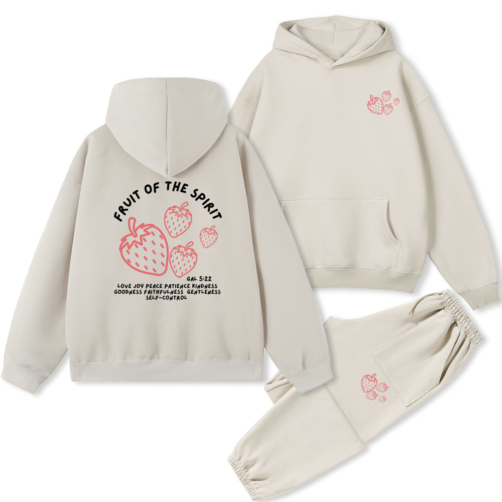 Fruit Of The Spirit Christian Fleece Hoodie Set
