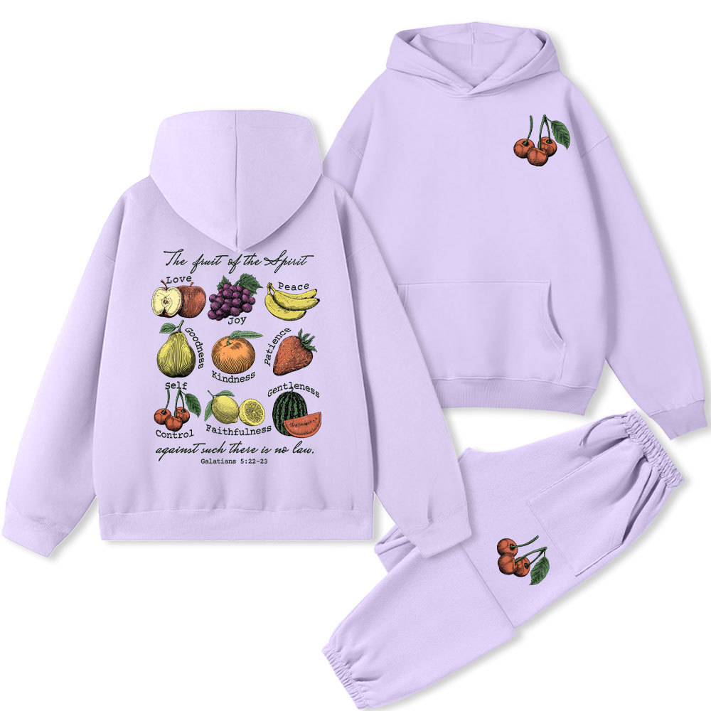 Fruit Of The Spirit Christian Fleece Hoodie Set