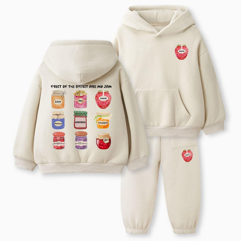 Fruit Of The Spirit Christian Kid Fleece Hoodie Set