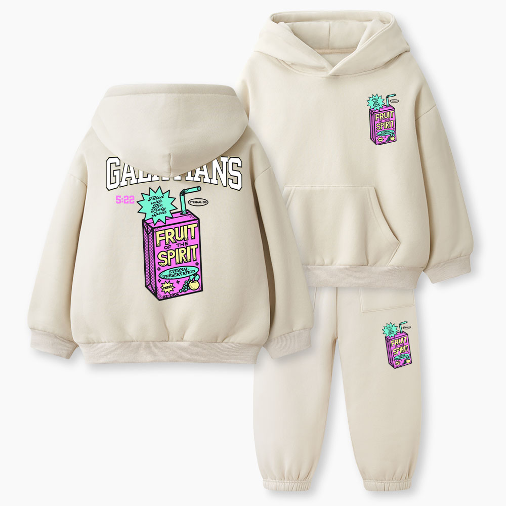 Fruit Of The Spirit Christian Kid Fleece Hoodie Set