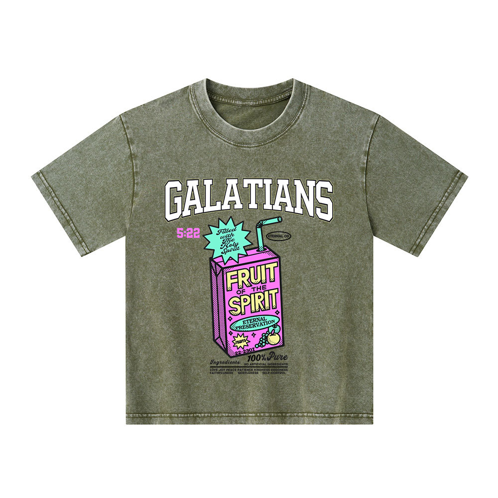 Fruit Of The Spirit Christian Kid Washed T-Shirt