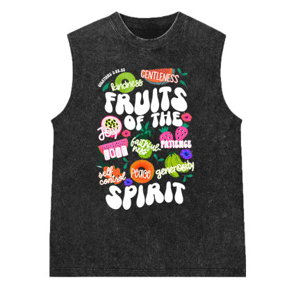 Fruit Of The Spirit Christian Washed Sleeveless Tee