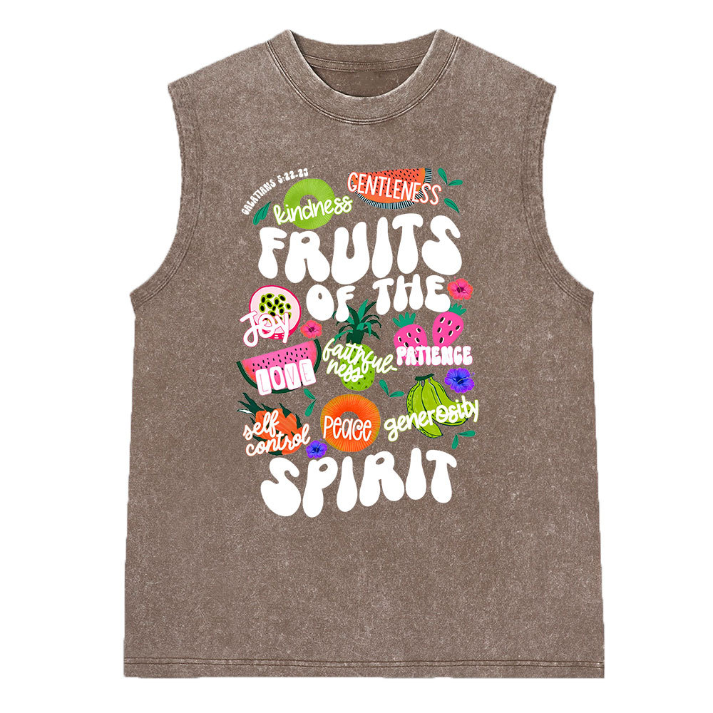 Fruit Of The Spirit Christian Washed Sleeveless Tee