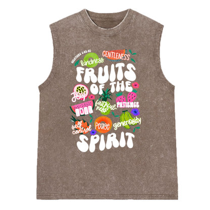 Fruit Of The Spirit Christian Washed Sleeveless Tee
