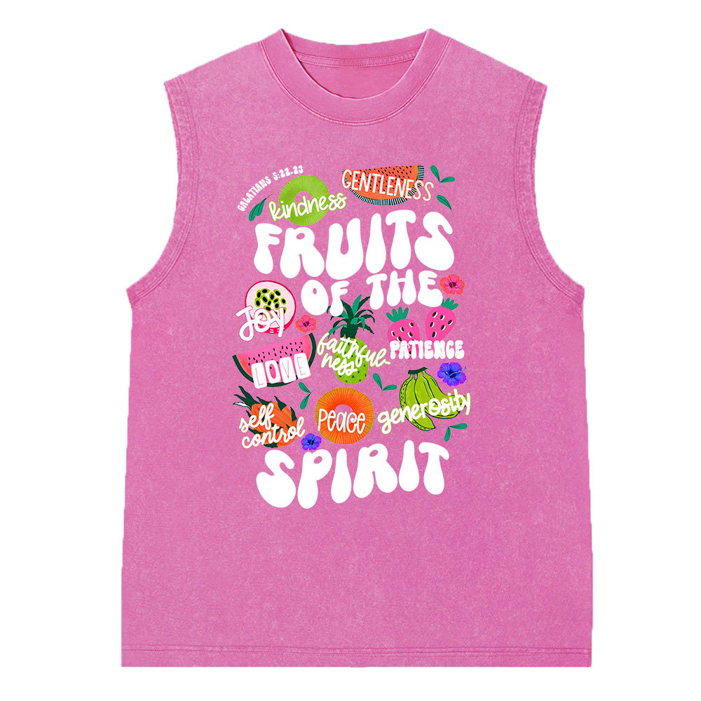 Fruit Of The Spirit Christian Washed Sleeveless Tee
