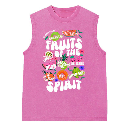 Fruit Of The Spirit Christian Washed Sleeveless Tee
