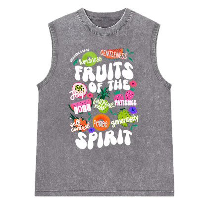 Fruit Of The Spirit Christian Washed Sleeveless Tee