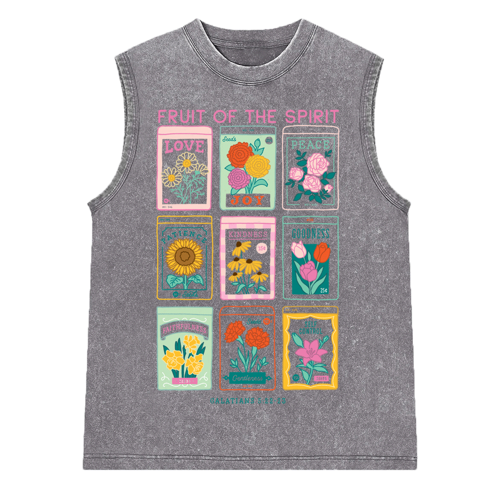 Fruit Of The Spirit Christian Washed Sleveless Tee