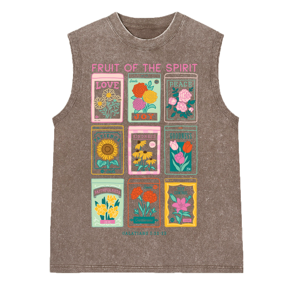 Fruit Of The Spirit Christian Washed Sleveless Tee