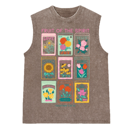 Fruit Of The Spirit Christian Washed Sleveless Tee