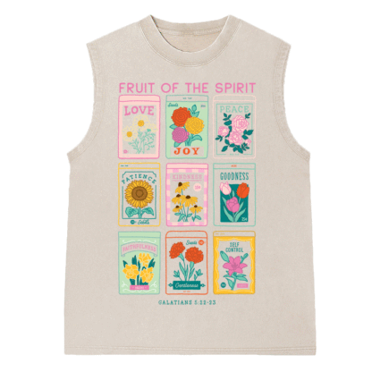 Fruit Of The Spirit Christian Washed Sleveless Tee