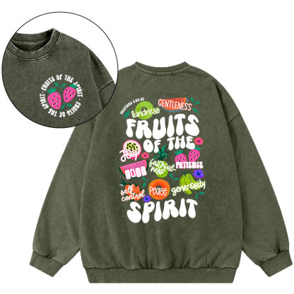 Fruit Of The Spirit Christian Washed Sweatshirt