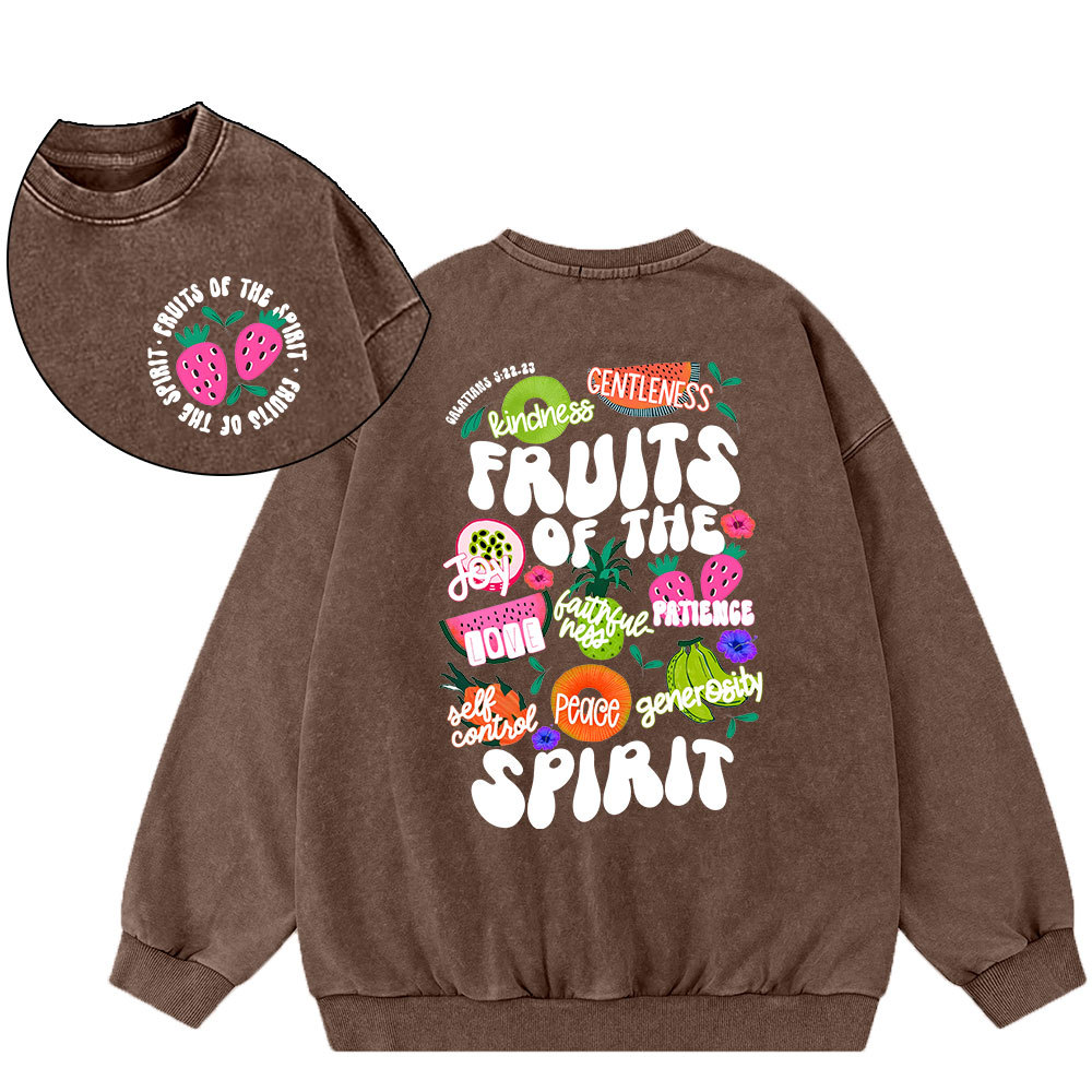 Fruit Of The Spirit Christian Washed Sweatshirt