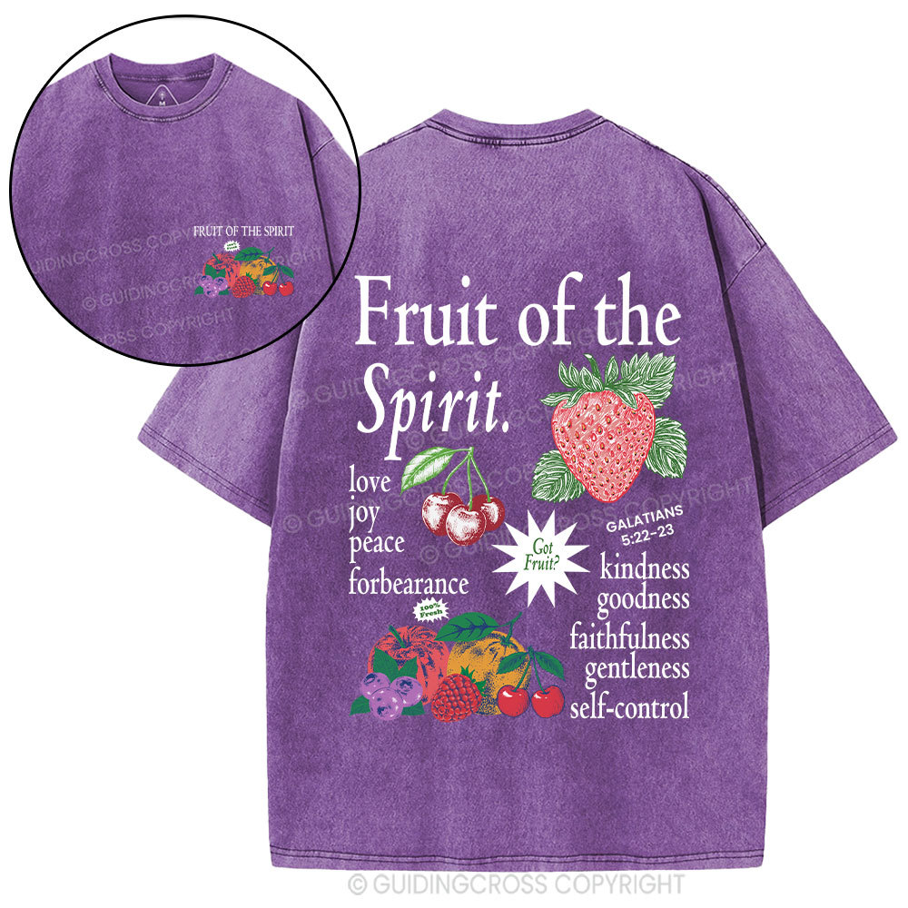 Fruit Of The Spirit Christian Washed T-Shirt