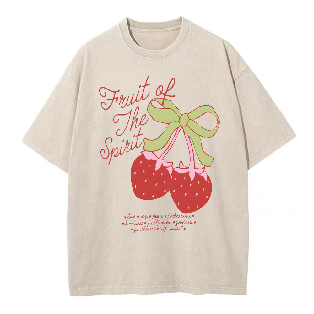Fruit Of The Spirit Christian Washed T-Shirt Sale - GuidingCross
