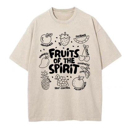 Fruit Of The Spirit Christian Washed T-Shirt