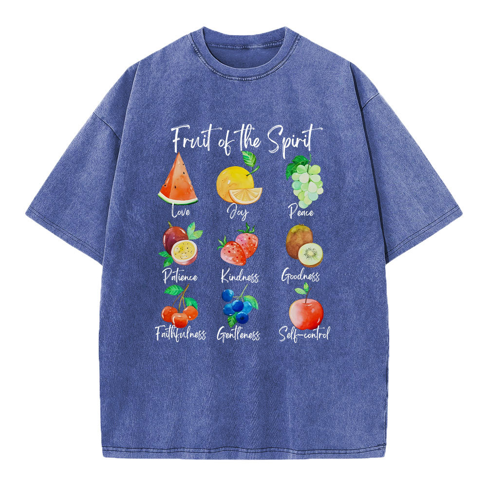 Fruit Of The Spirit Christian Washed T-Shirt