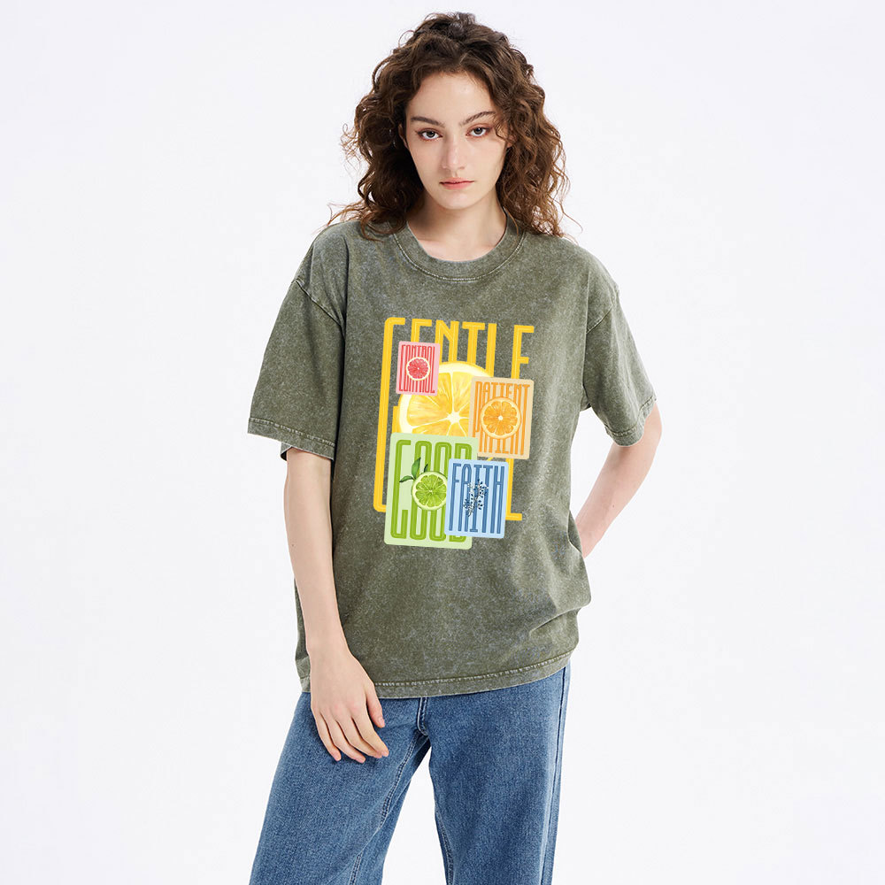 Fruit Of The Spirit Christian Washed T-Shirt