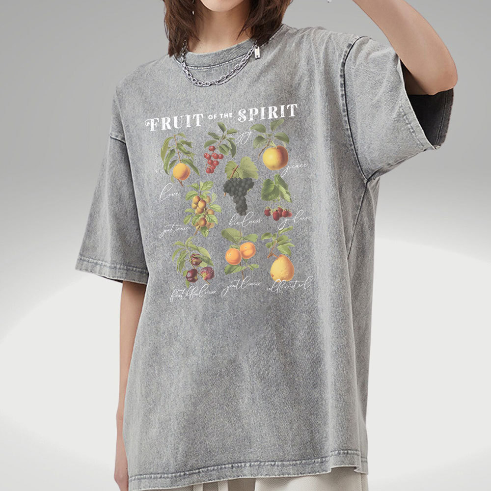 Fruit Of The Spirit Christian Washed T-Shirt